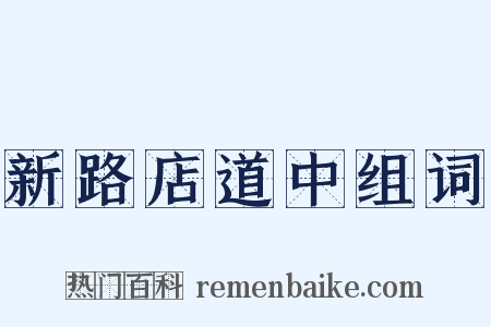 新路店道中组词是什么意思的图片
